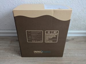 Verpackung des InnoBeta Waterdrop 2.0 Luftbefeuchters von der Seite