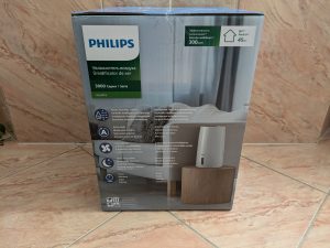 Verpackung des Philips 3000 Series HU391610 Luftbefeuchters von hinten