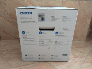 Verpackung des Venta LW15 Luftbefeuchters von der Seite