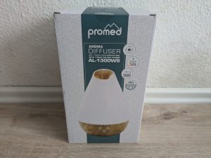 Verpackung des Promed AL-1300 WS Luftbefeuchters von hinten