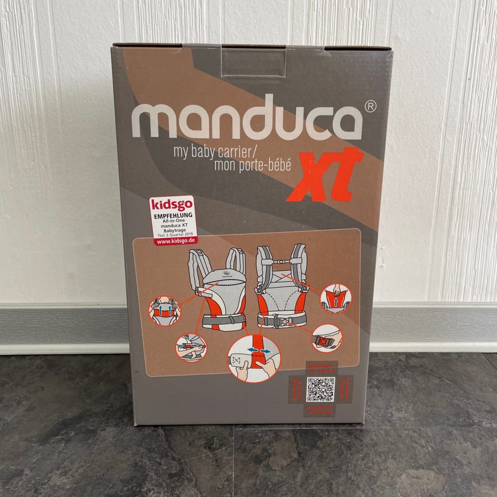 manduca Babytrage XT All-In-One Babytrage Verpackung Rückseite