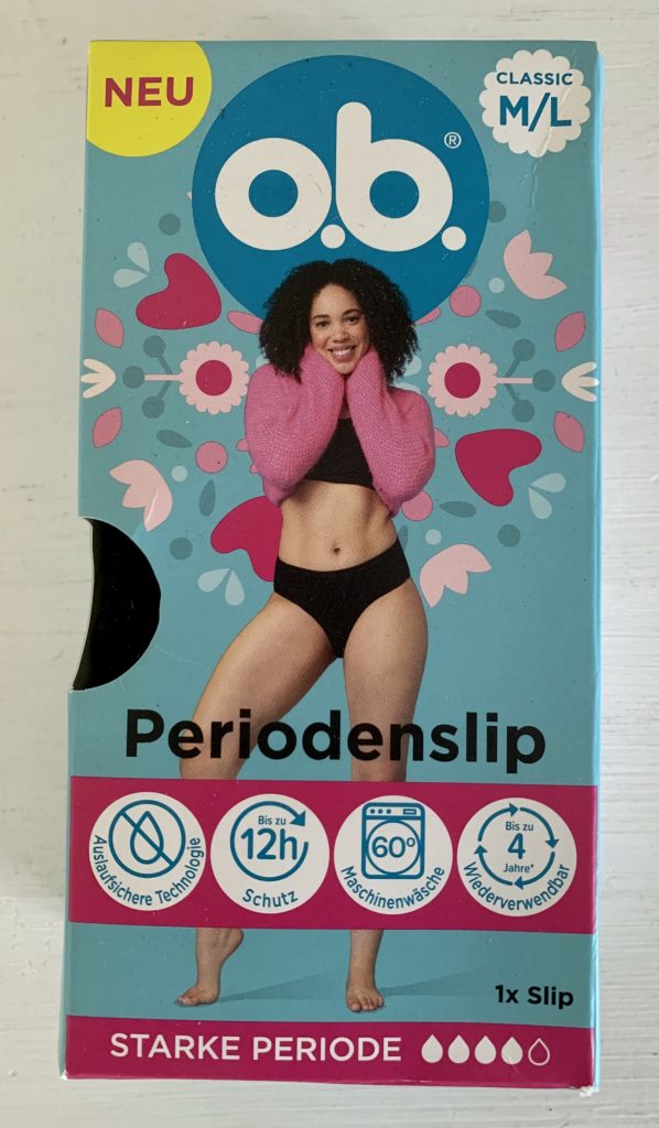 o.b. Periodenslip in der Verpackung von vorne