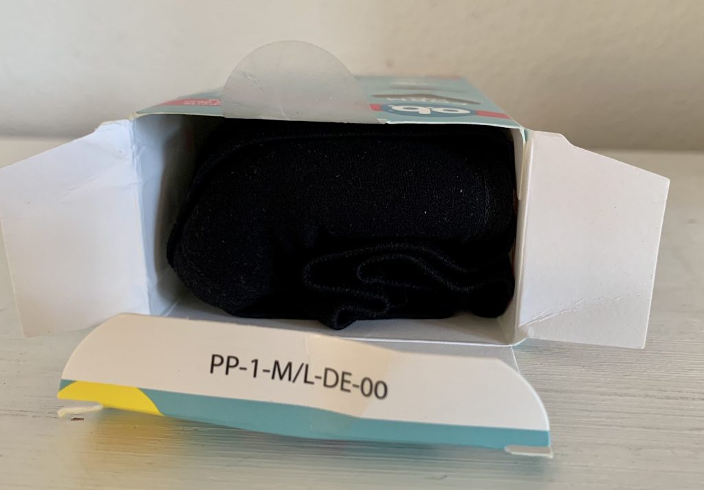 o.b. Periodenslip in der geöffneten Verpackung von oben