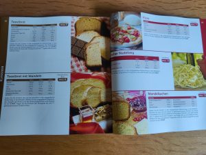 Tefal Pain & Délices PF240E Brotbackautomat Rezeptbuch geöffnet