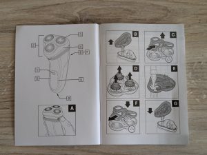 Anleitung des Remington R6 Aqua Rasierers geöffnet
