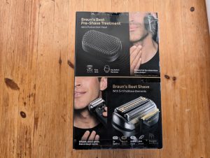 Braun Series 9 Pro+ Rasierer Verpackung von hinten