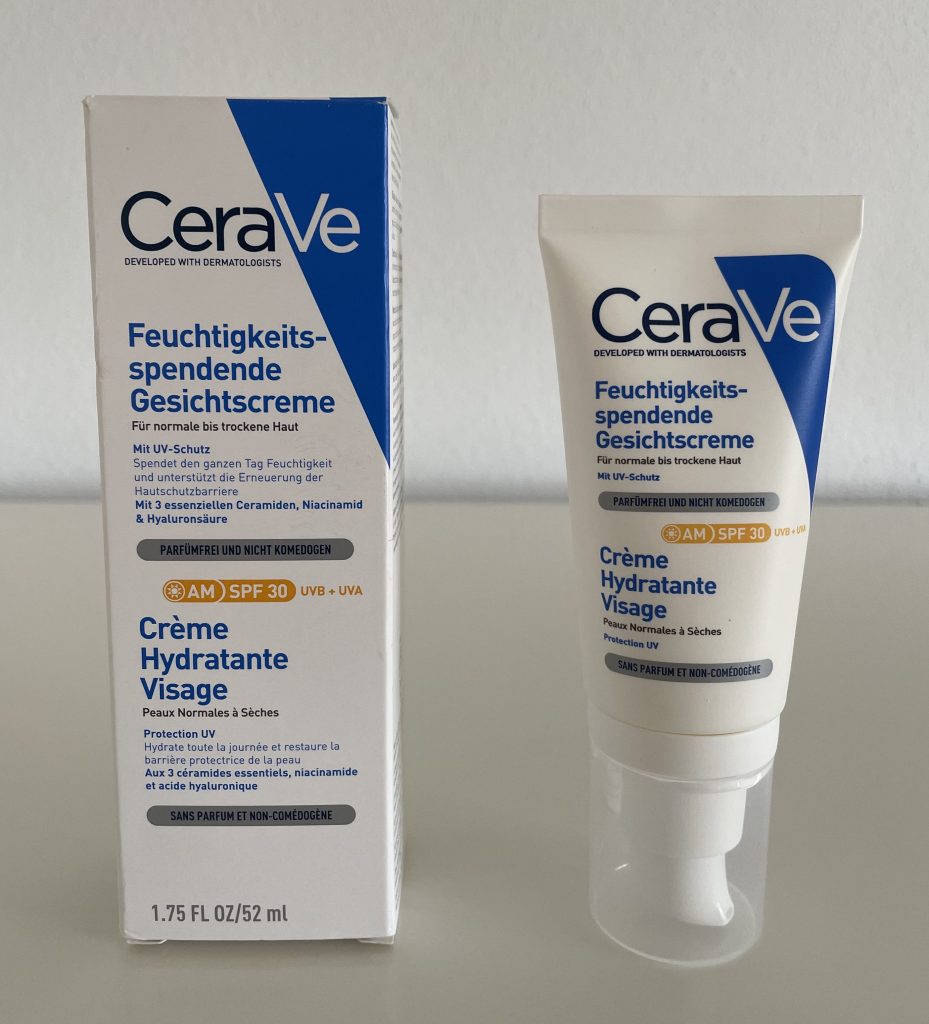 CeraVe Feuchtigkeitsspendende Gesichtscreme mit Verpackung