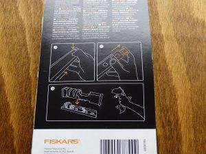 Fiskars Edge RollSharp Rückseite Karton