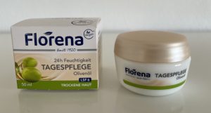 Florena 24 h Feuchtigkeit Gesichtscreme ausgepackt mit Verpackung