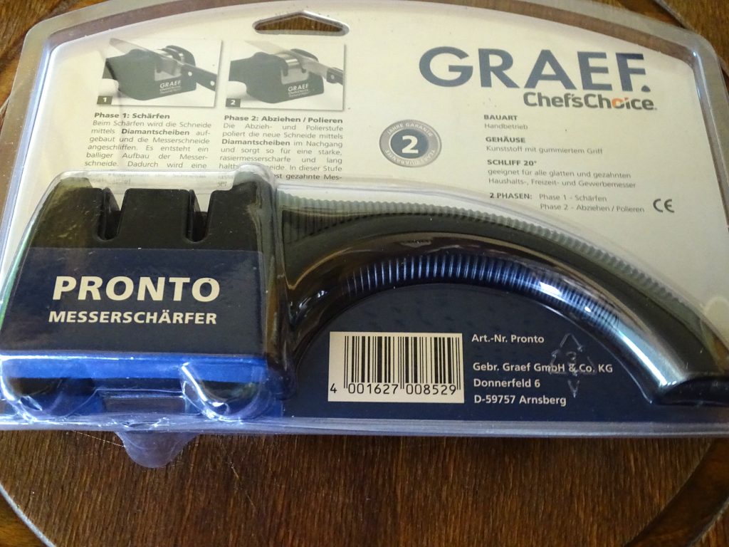 Graef Pronto Messerschärfer Packung Rückseite