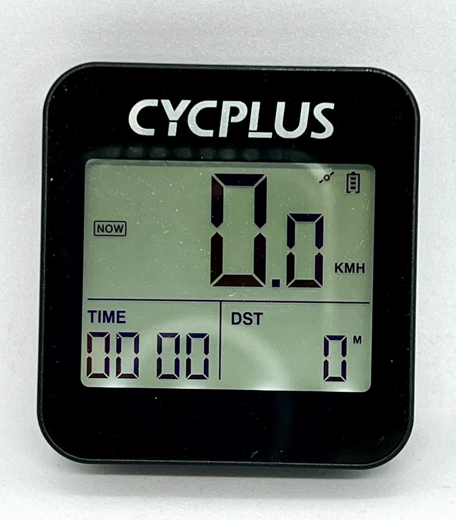 CYCPLUS G1 Fahrradcomputer angeschaltet