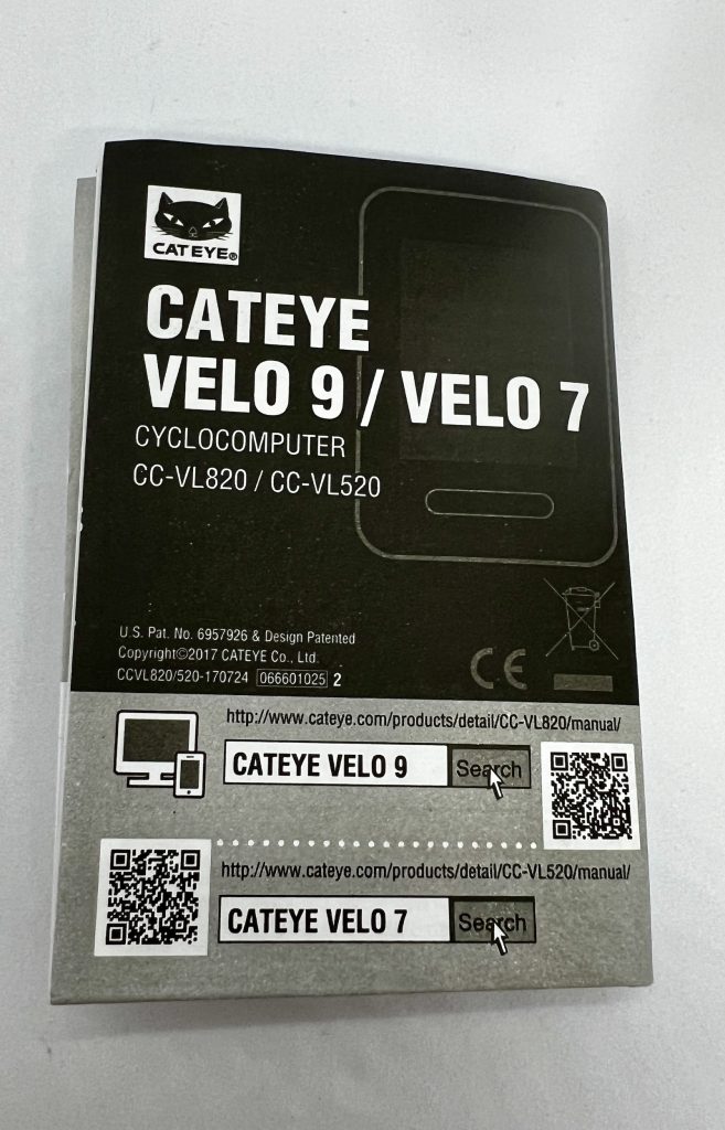 Cateye Velo 9 Fahrradcomputer Bedienungsanleitung