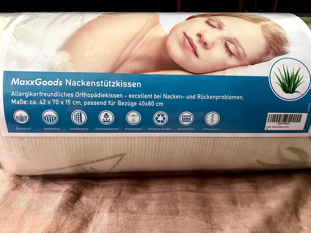 MaxxGoods AloeVera15 orthopädisches Nackenstützkissen