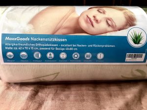 MaxxGoods AloeVera15 orthopädisches Nackenstützkissen