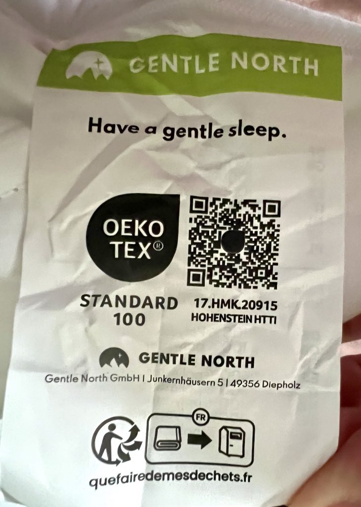 Gentle North Kopfkissen Pflegehinweise