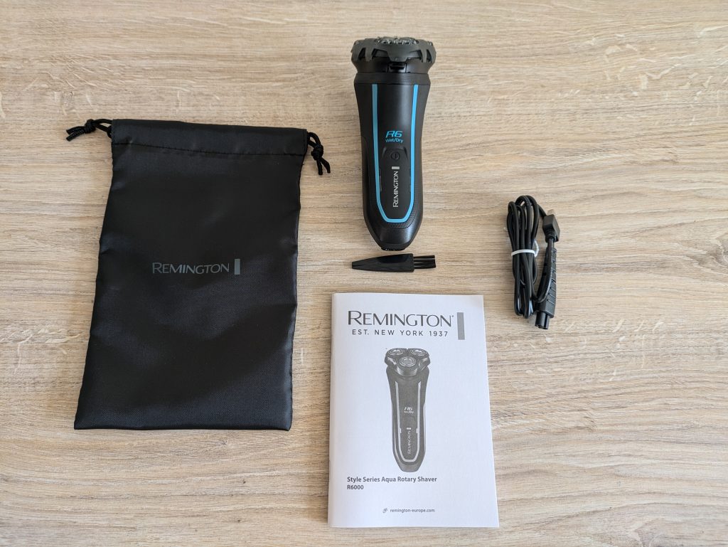 Lieferumfang des Remington R6 Aqua Rasierers