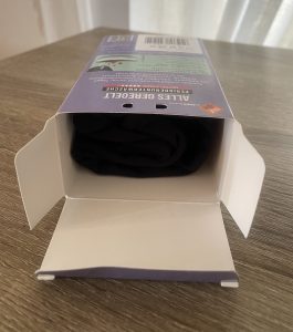 Nur Die „Alles geregelt“ Periodenunterwäsche Mittelstark in der geöffneten Verpackung von oben