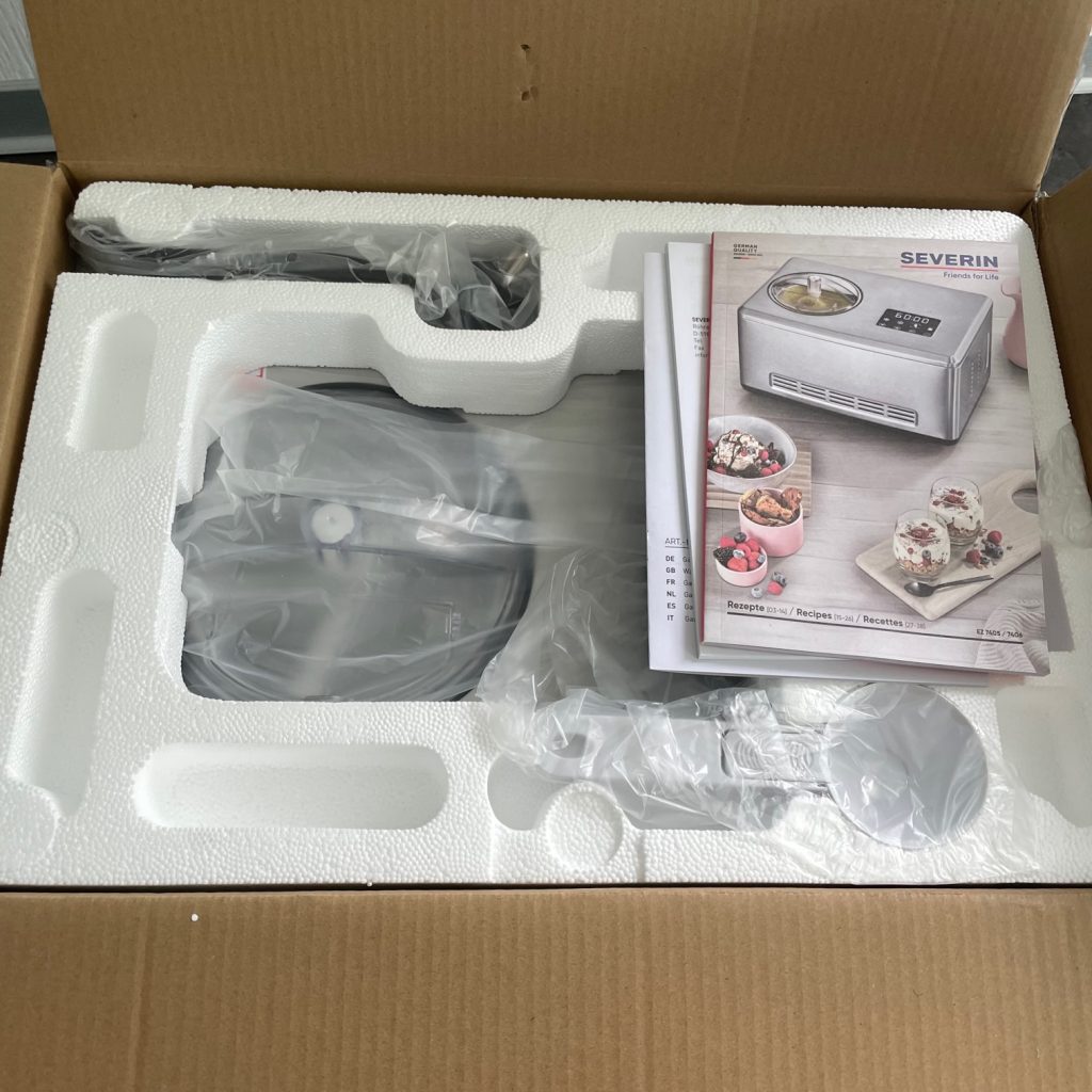 SEVERIN EZ 7406 Eismaschine verpackt