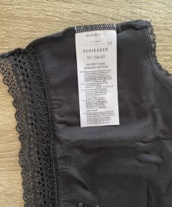 Schiesser Secret Care Periodenunterwäsche Nahaufnahme Etikett