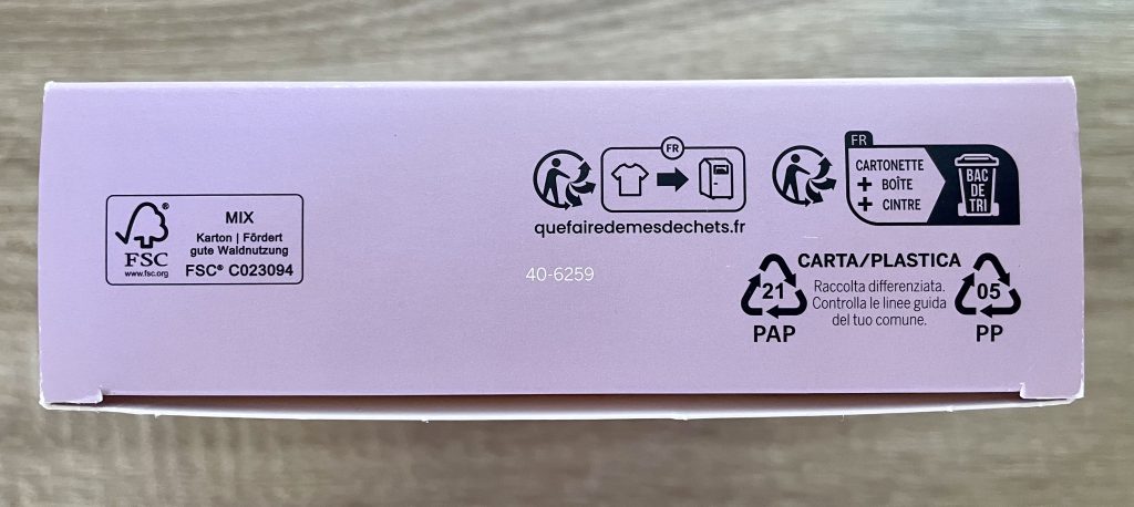 Schiesser Secret Care Periodenunterwäsche in der Verpackung von oben