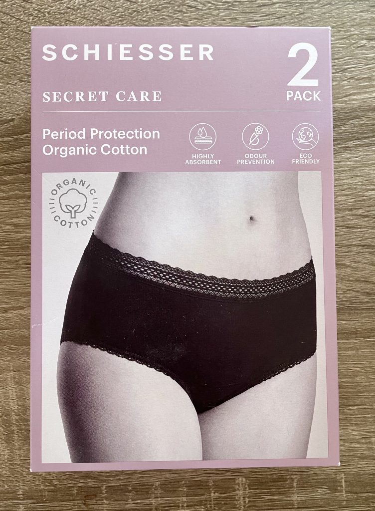 Schiesser Secret Care Periodenunterwäsche in der Verpackung von vorne
