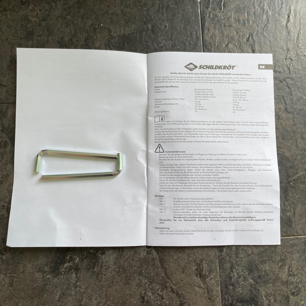 Stunt-Scooter Kickless 510432 von Schildkröt Anleitung