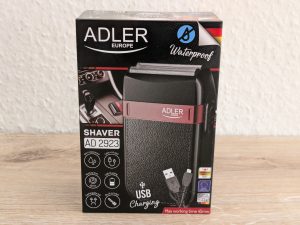 Verpackung des ADLER AD 2923 Rasierers von vorne