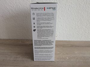 Verpackung des Remington R6 Aqua Rasierers von links