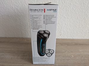 Verpackung des Remington R6 Aqua Rasierers von rechts