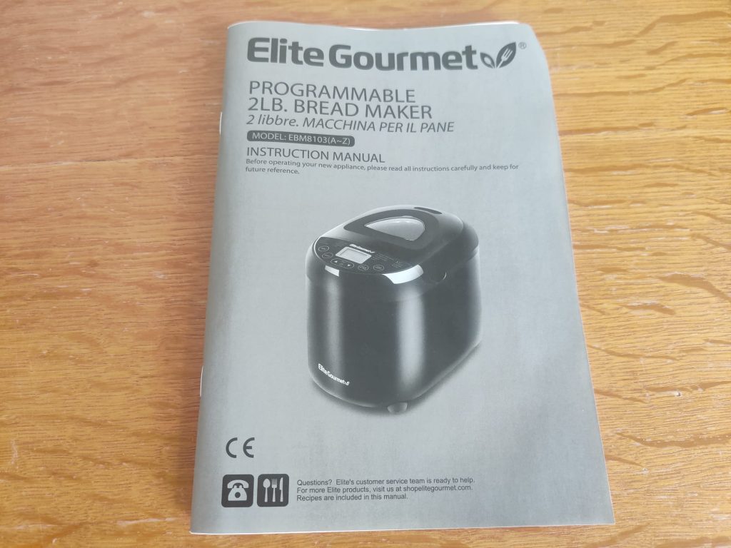 Elite Gourmet EBM8103B Brotbackautomat Anleitung