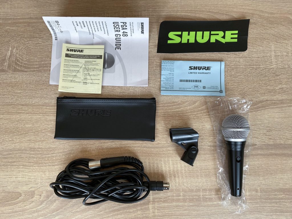 Shure PGA48 Mikrofon ausgepackt