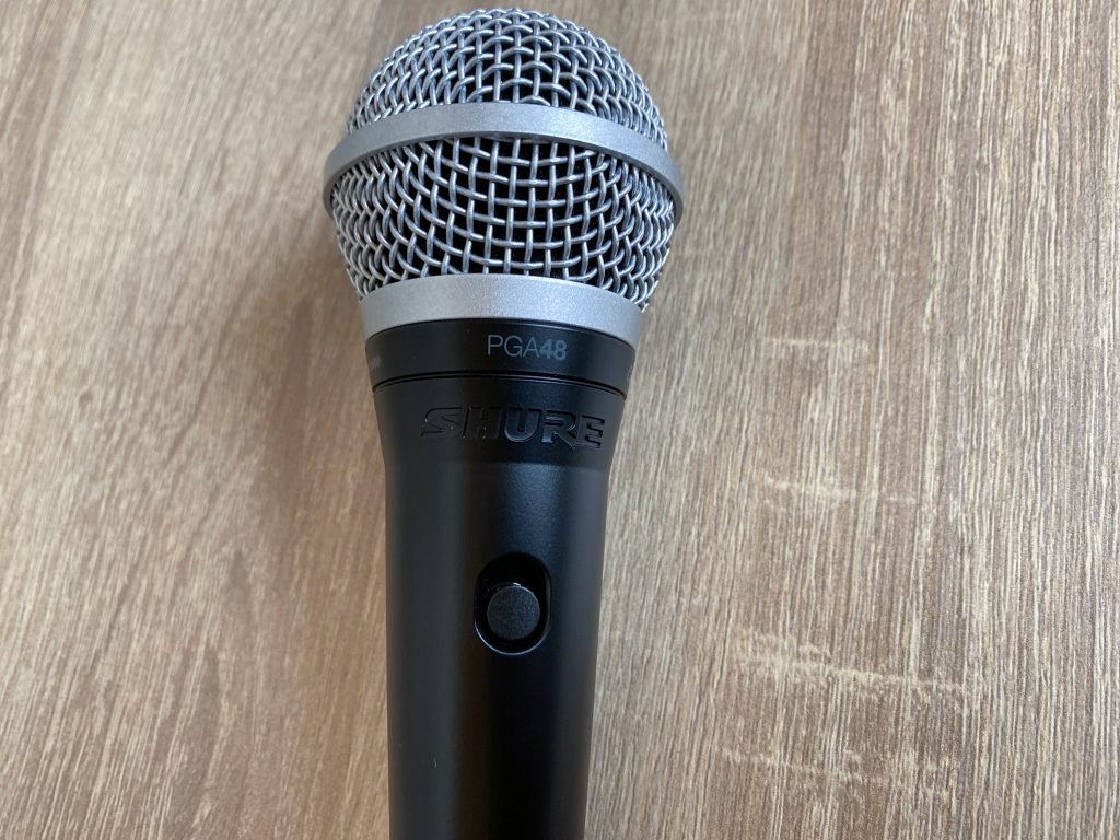 Shure PGA48 Mikrofon Detail Schalter ausgeschaltet