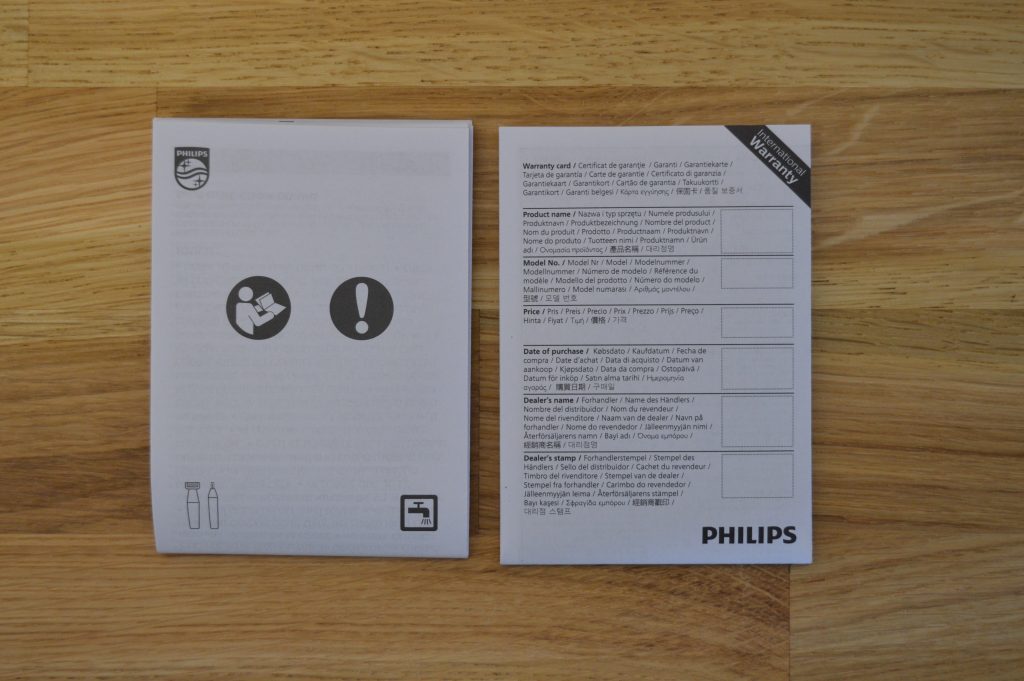 Philips MG1100-16 Multigroom Bartschneider Sicherheitshinweise und Garantiebedingungen