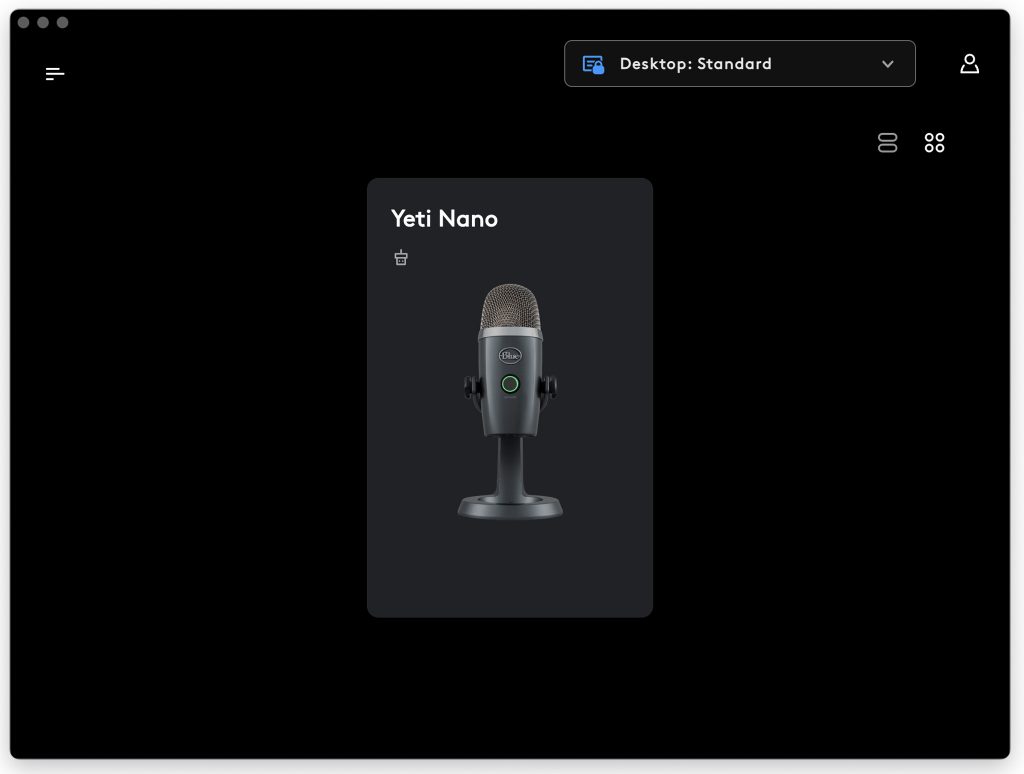 Logitech G Blue Yeti Nano Mikrofon G Hub Software Startseite
