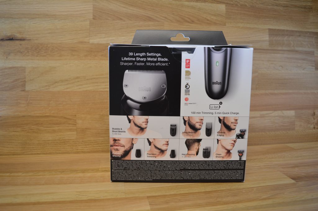 Braun BT7240 Bartschneider Verpackung Rückansicht