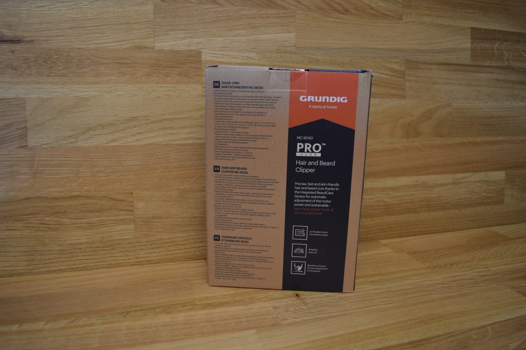 Grundig MC 9030 Bartschneider Verpackung Rückansicht