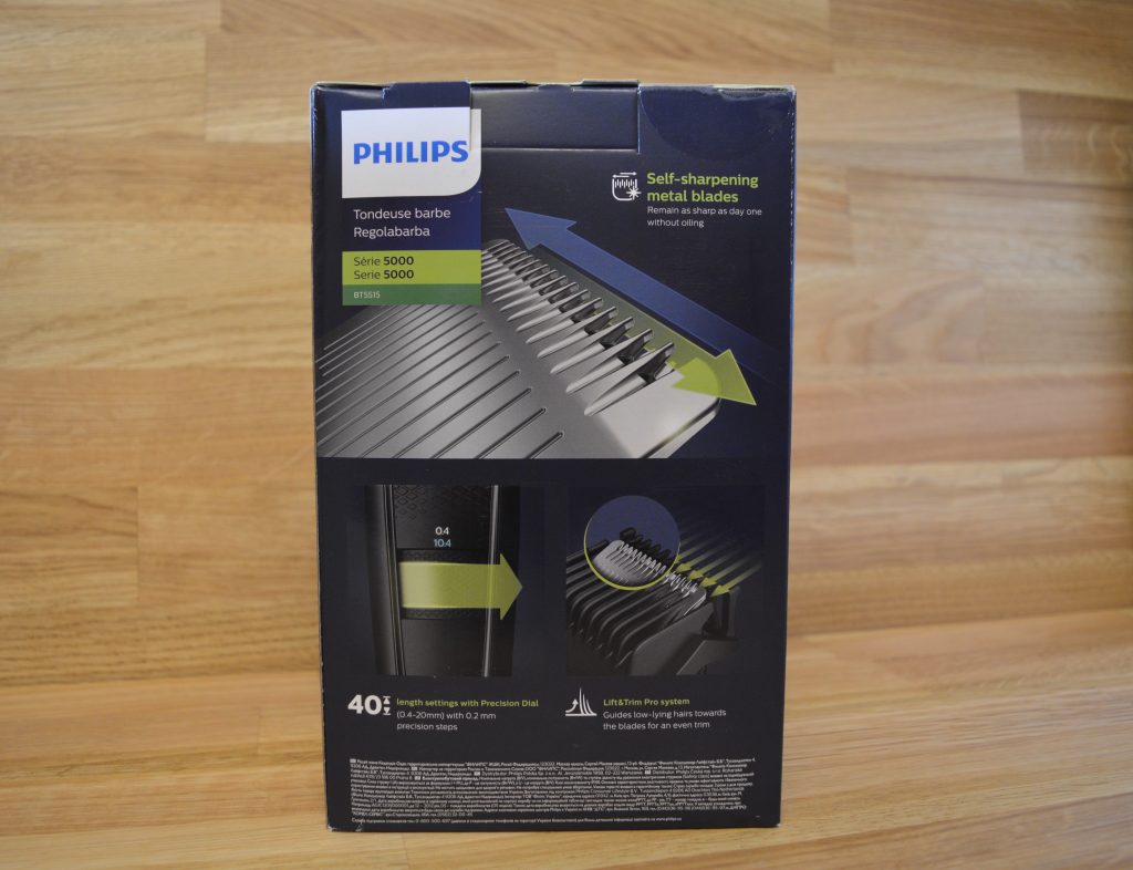 Philips BT5515-15 Bartschneider Verpackung Rückansicht