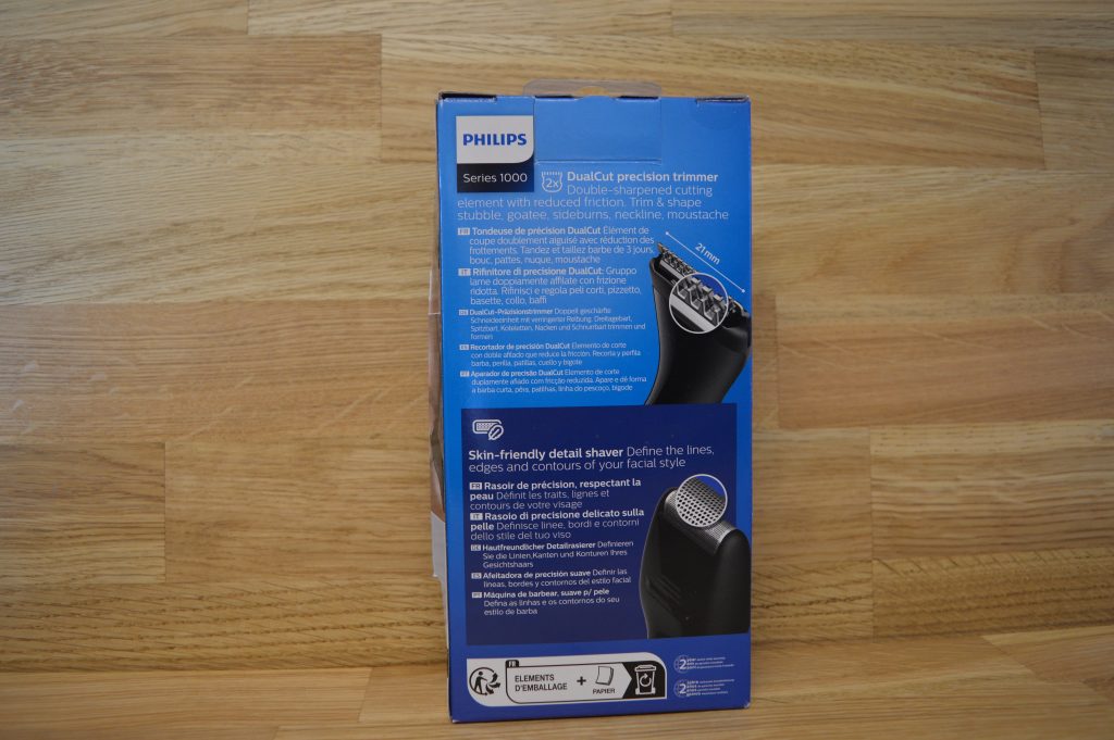 Philips MG1100-16 Multigroom Bartschneider Verpackung Rückansicht