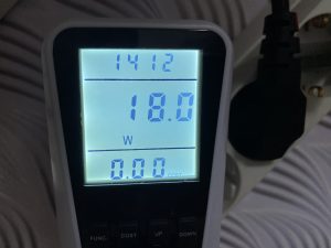 Aonus A9 Max Akku-Staubsauger Leistungsaufnahme beim Laden