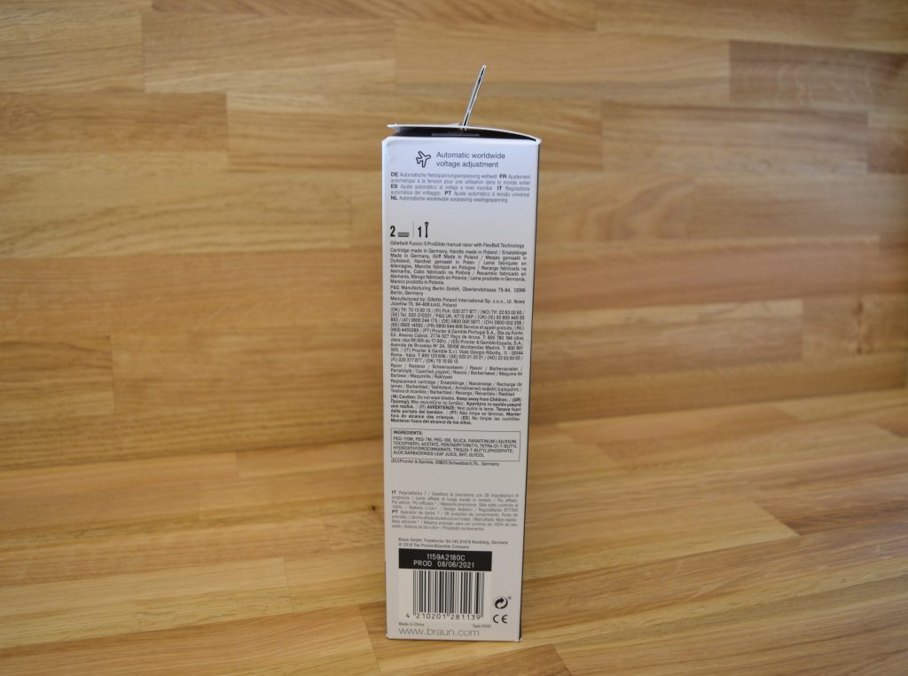 Braun BT7240 Bartschneider Verpackung Seitenansicht Links