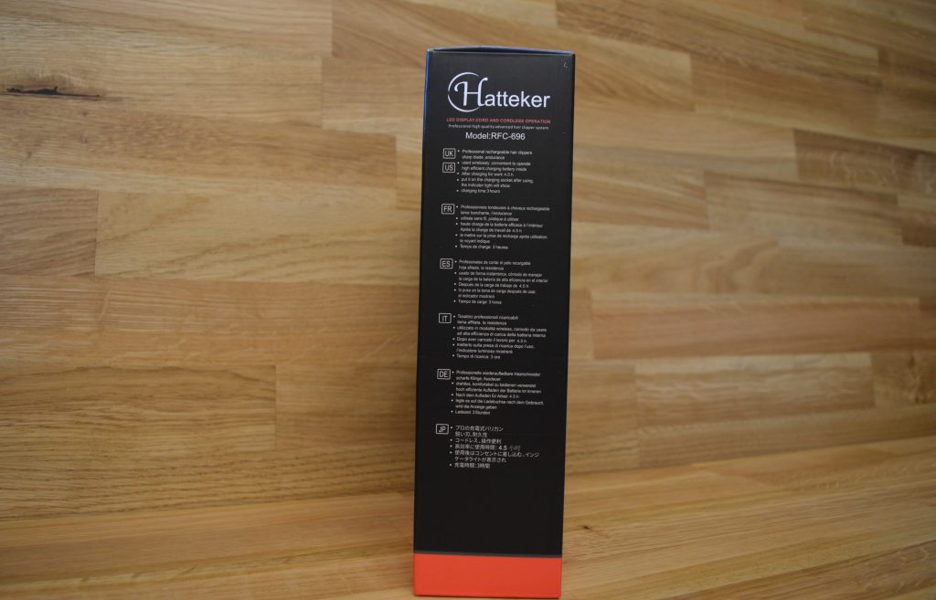 Hatteker RFC-696 Bartschneider Verpackung Seitenansicht Links