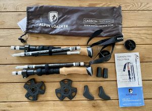 Alpin Loacker FI-653U-K4I0 Wanderstöcke ausgepackt mit Zubehör
