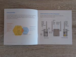 Anleitung des Netgear EX6120 WLAN-Repeaters geöffnet
