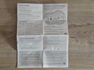 Anleitung des TP Link RE655 WLAN-Repeaters geöffnet, rückseite