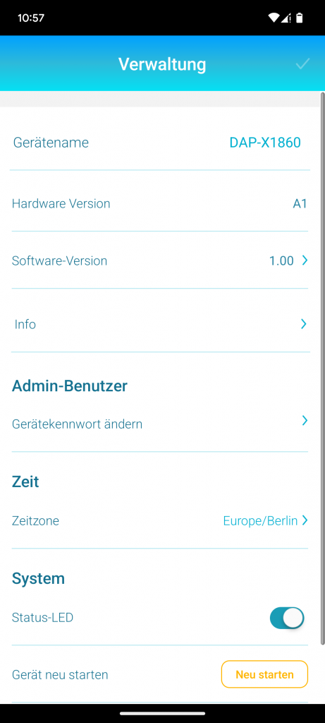 App des D-Link DAP-X1860 WLAN-Repeaters (16)