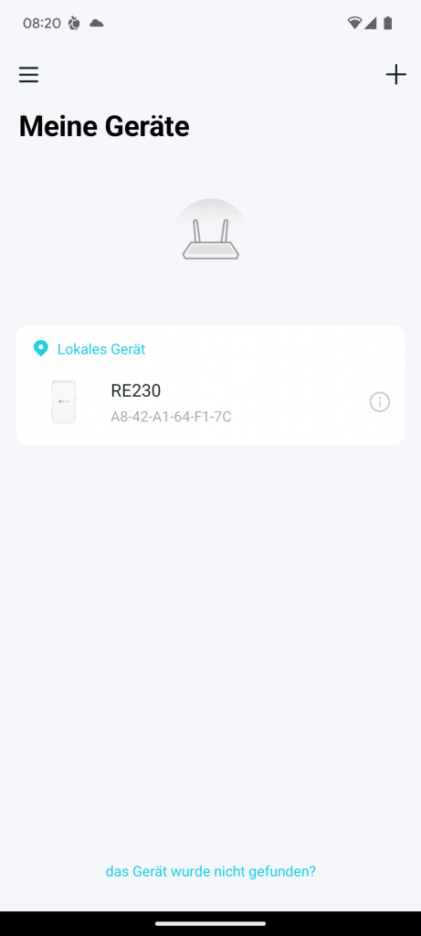 App des TP Link RE230 WLAN-Repeaters (2)