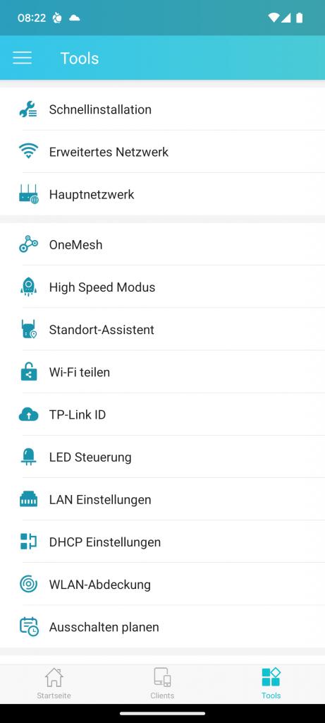 App des TP Link RE230 WLAN-Repeaters (3)