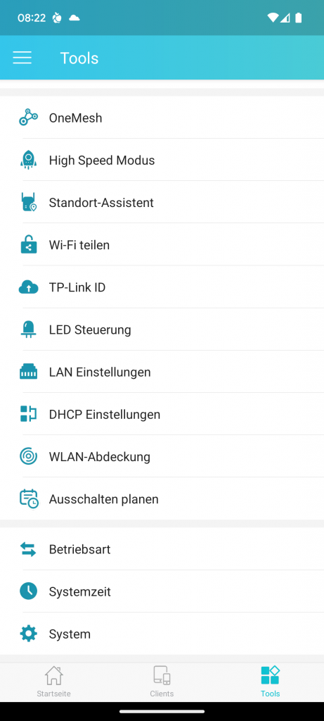 App des TP Link RE230 WLAN-Repeaters (4)