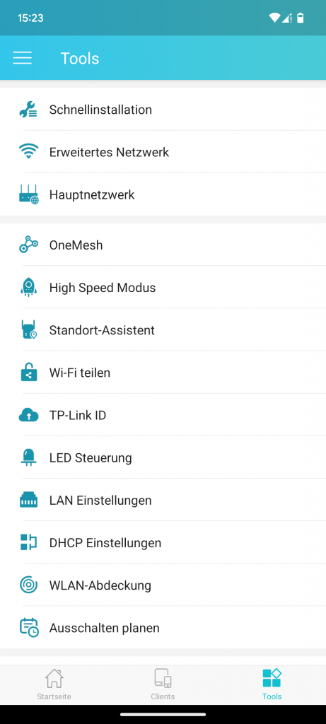 App des TP Link RE655 WLAN-Repeaters (3)