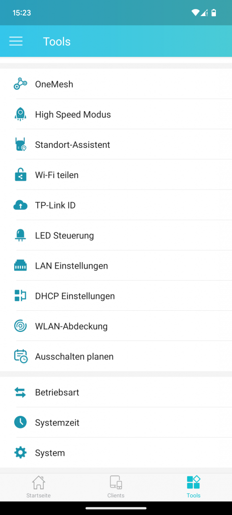 App des TP Link RE655 WLAN-Repeaters (4)